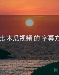 对比 木瓜视频 的 字幕方案