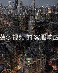 关于 菠萝视频 的 客服响应 研究
