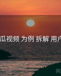 以 丝瓜视频 为例 拆解 用户画像