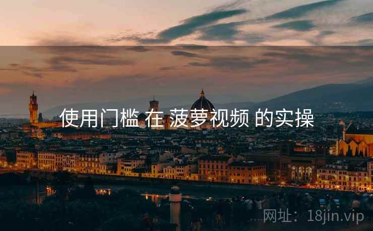 使用门槛 在 菠萝视频 的实操