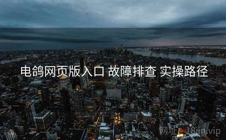 电鸽网页版入口 故障排查 实操路径