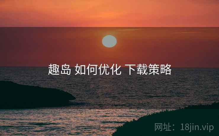 趣岛 如何优化 下载策略
