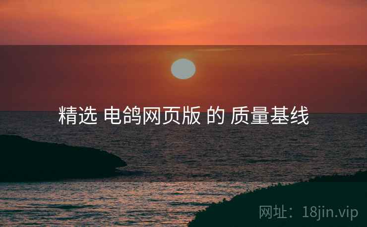 精选 电鸽网页版 的 质量基线