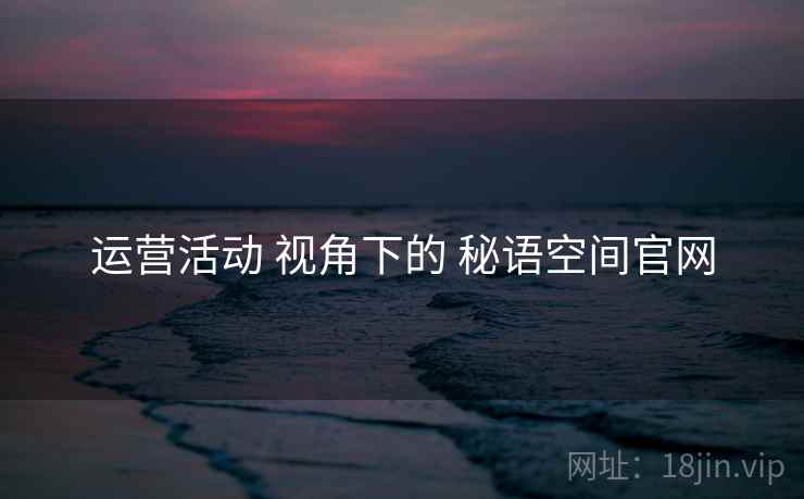 运营活动 视角下的 秘语空间官网