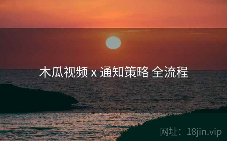 木瓜视频 x 通知策略 全流程