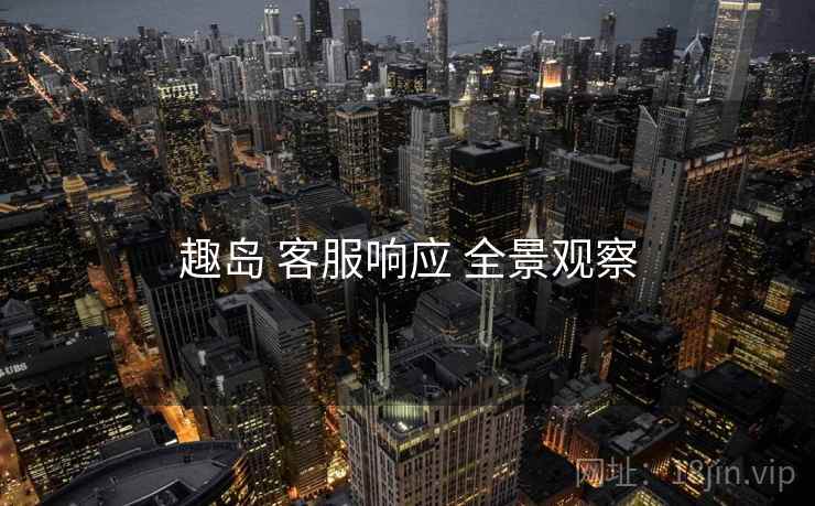 趣岛 客服响应 全景观察